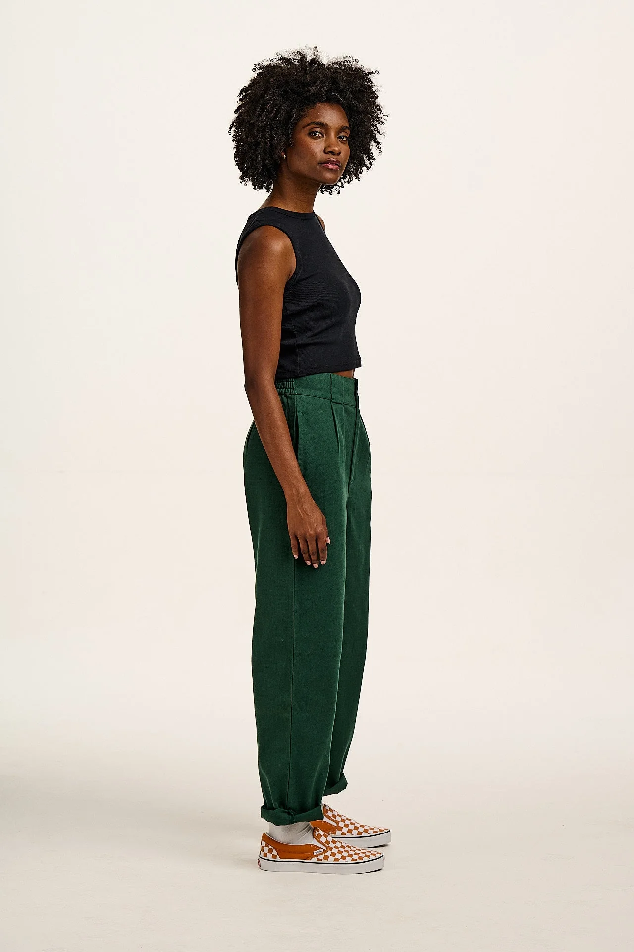Addison - Cotton Jeans in Posy Green - Image 6