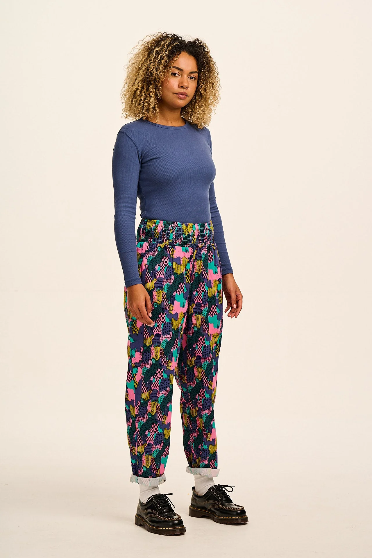 Alexa - Cotton Trousers in Make Your Mark - Image 5