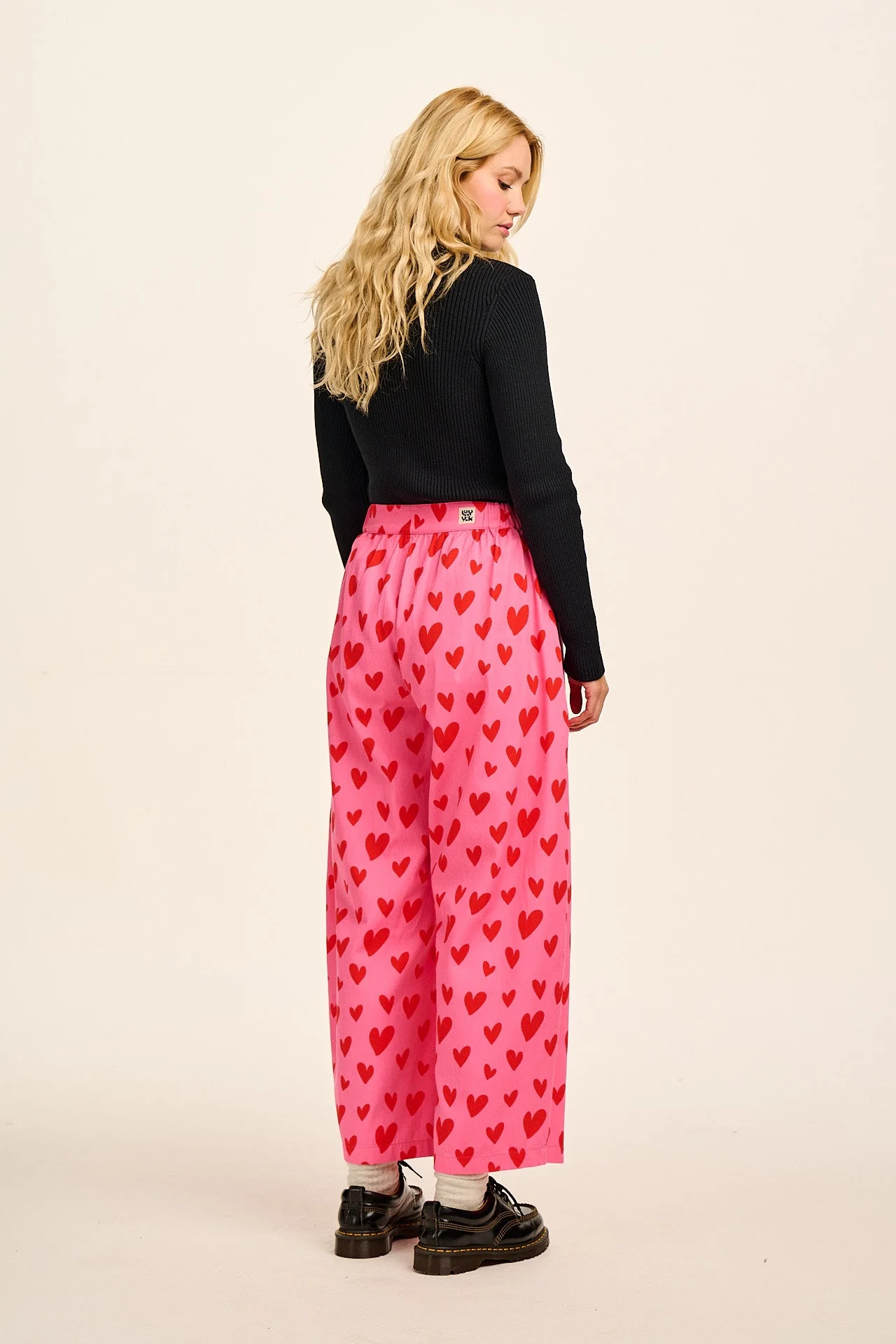 Beau - Barrel Leg Cotton Trousers in Cupid - Image 5