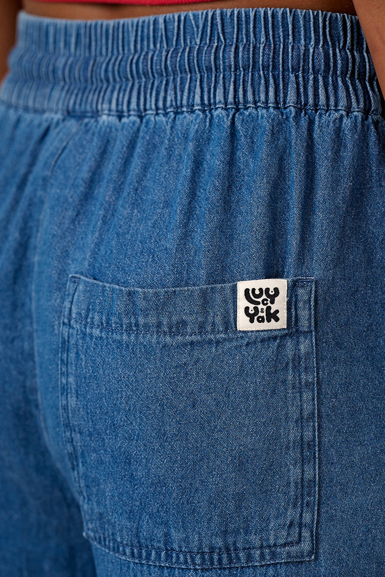 Chuck - Wide Leg Denim Trousers in Midwash Blue - Image 6