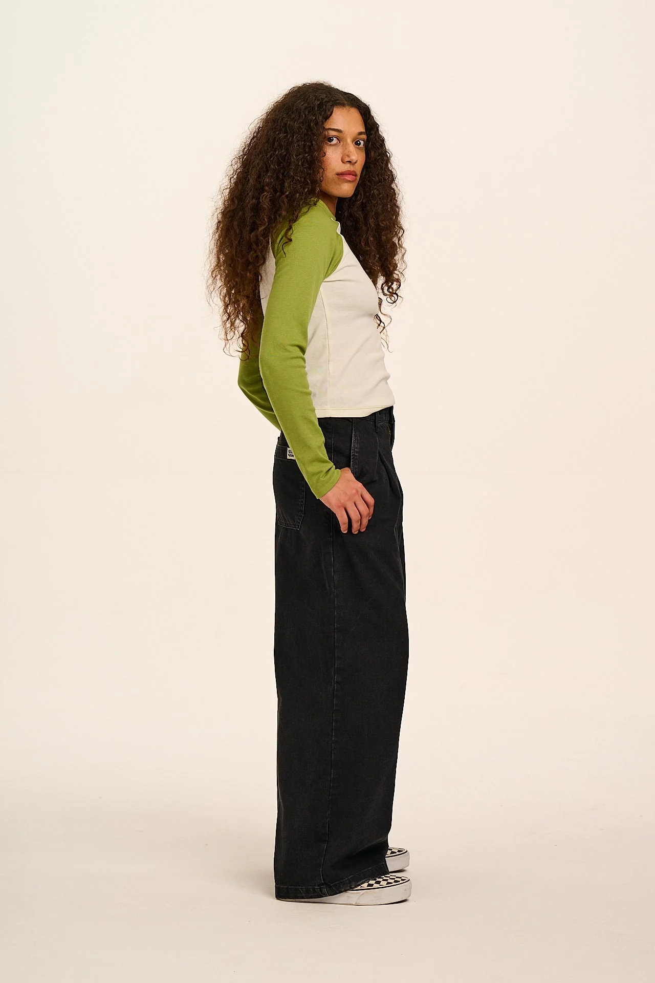 Tate - Denim Wide Leg Jeans in Black Wash - Image 6