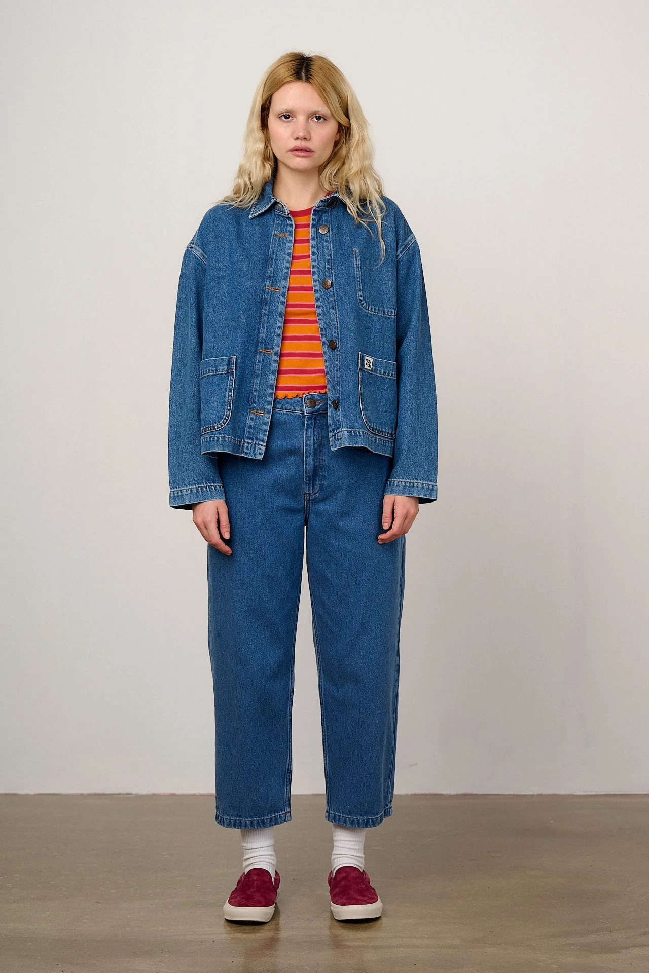 Connie - Denim Jacket in Mid Wash Blue - Image 3