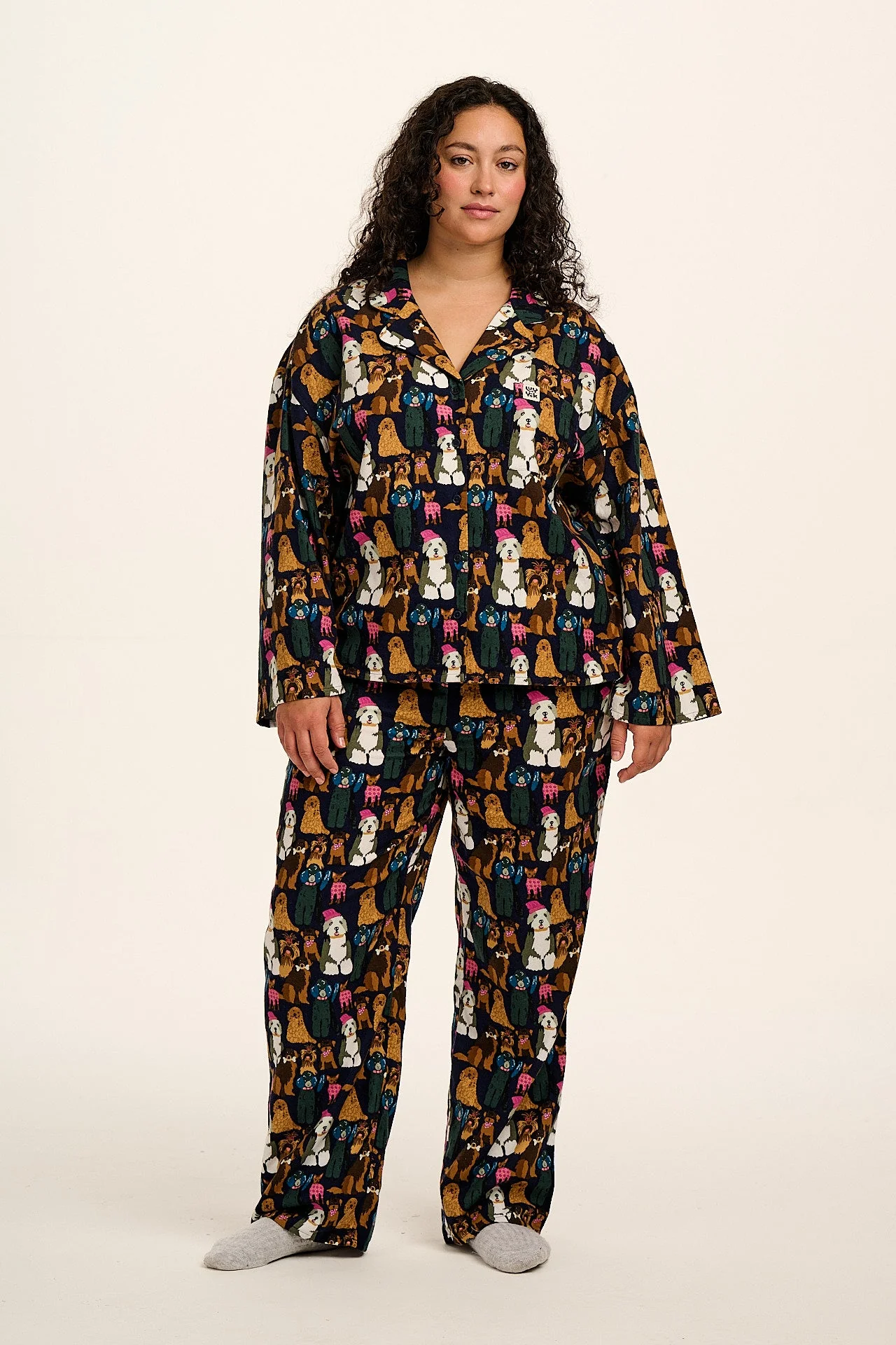 Dreamer - Brushed Cotton Pyjamas Set in Puppy Club - Image 2