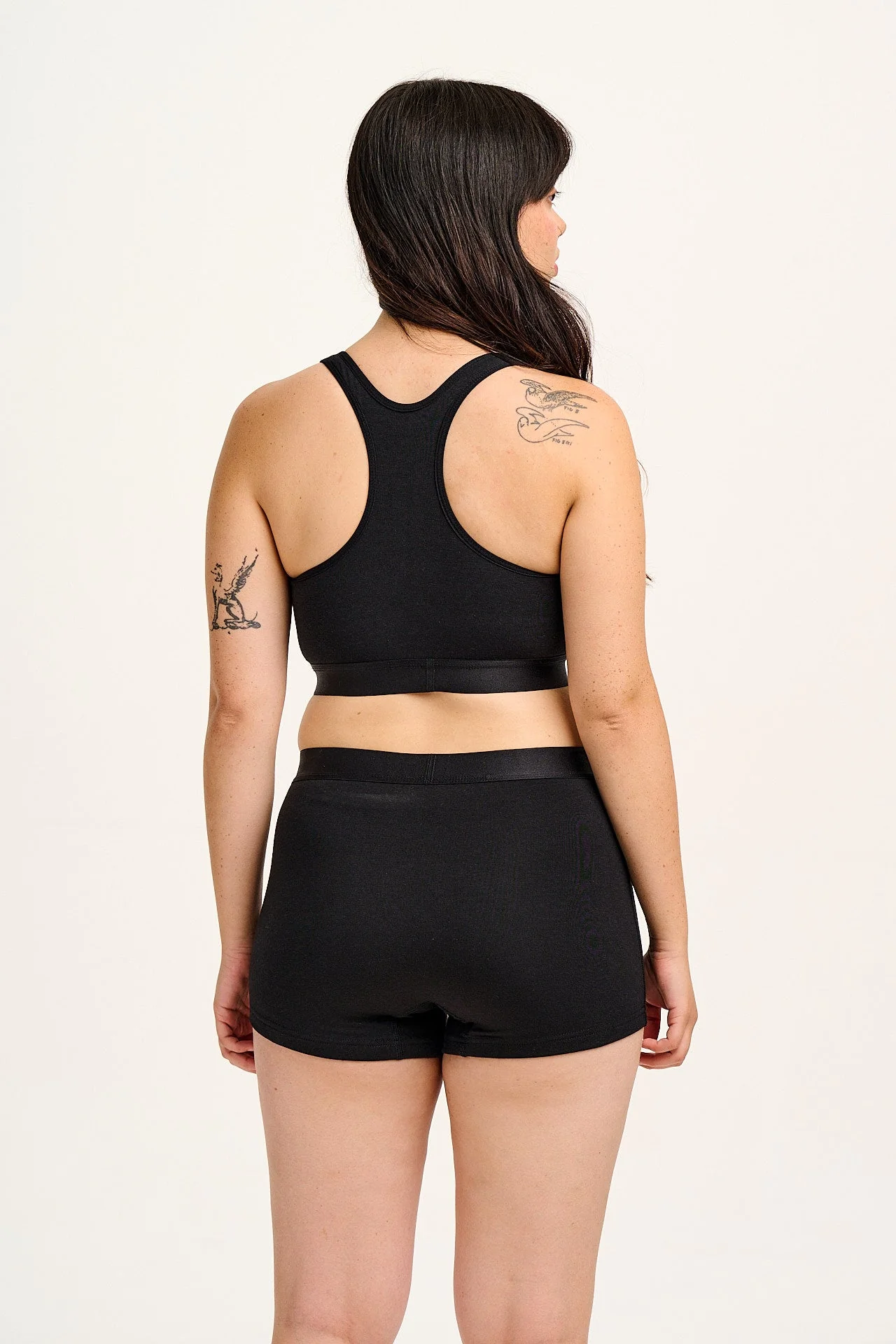 Joey - Cotton & Bamboo Boxer Shorts in Black - Image 4