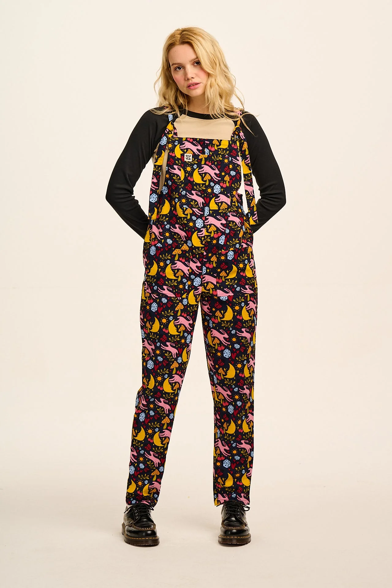 L.E. Original - Cotton Dungaree in Bunnies Print - Image 3
