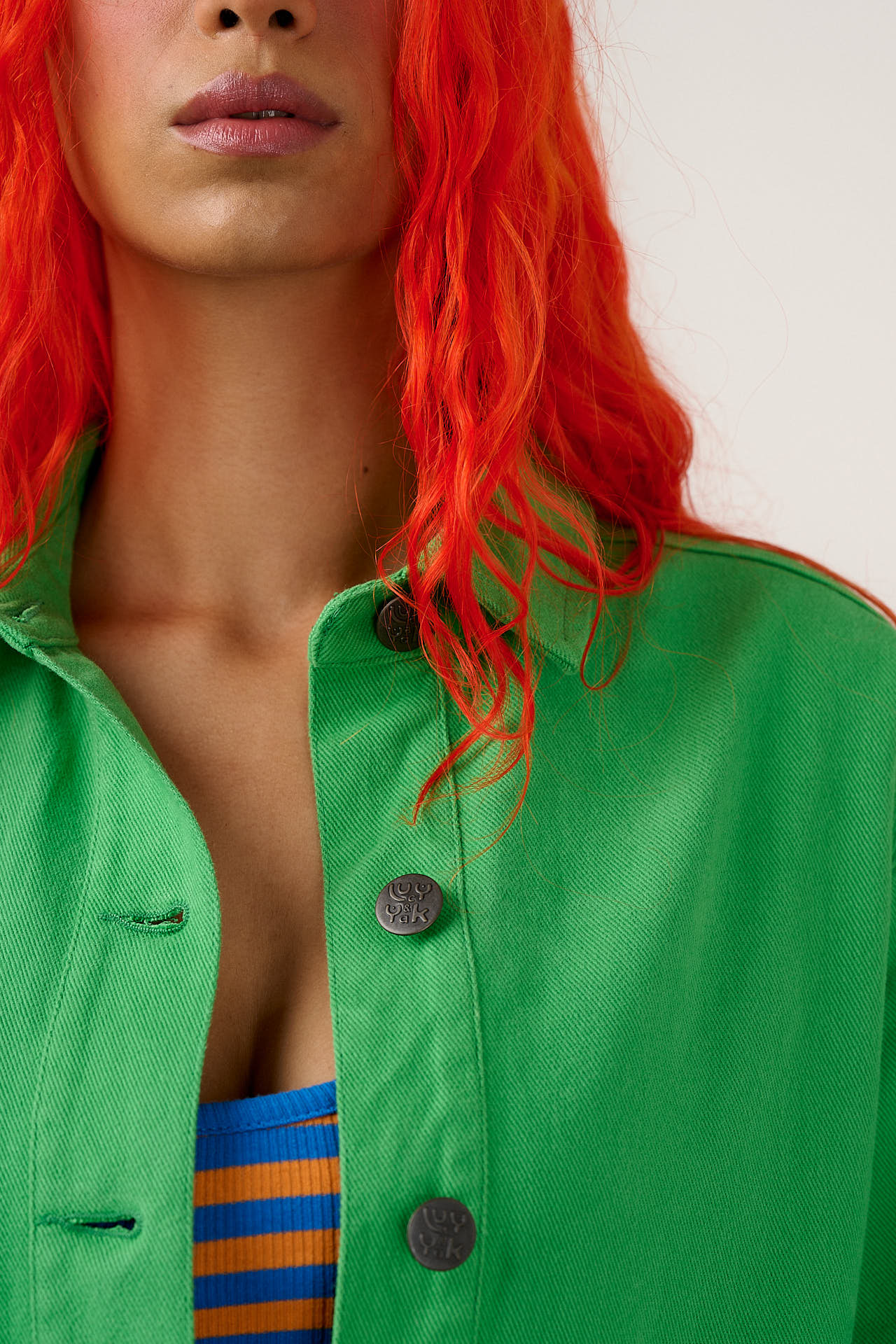 Olly - Cotton Jacket in Kelly Green - Image 4