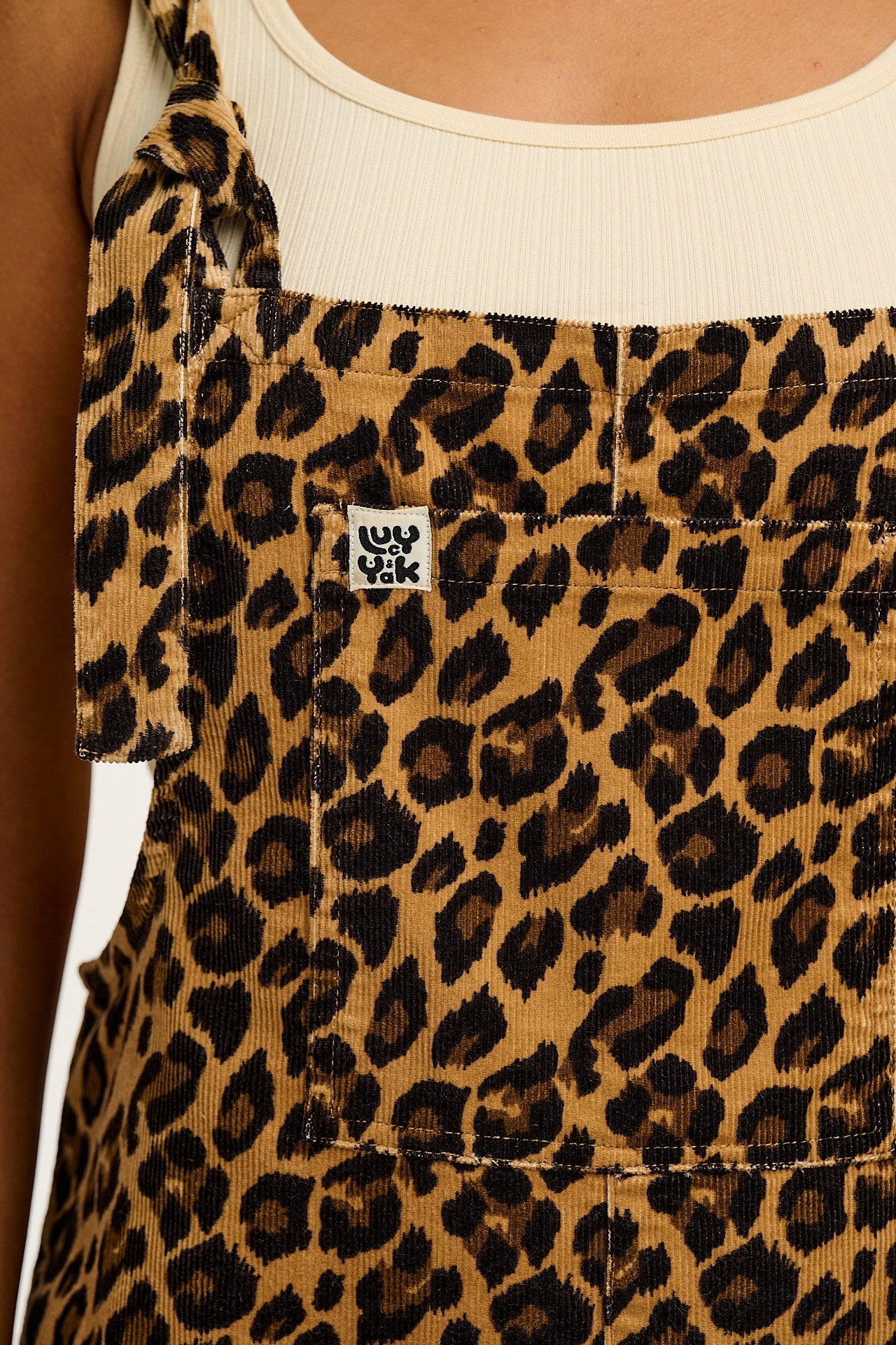 Original - Corduroy Dungarees in Leopard Print - Image 3