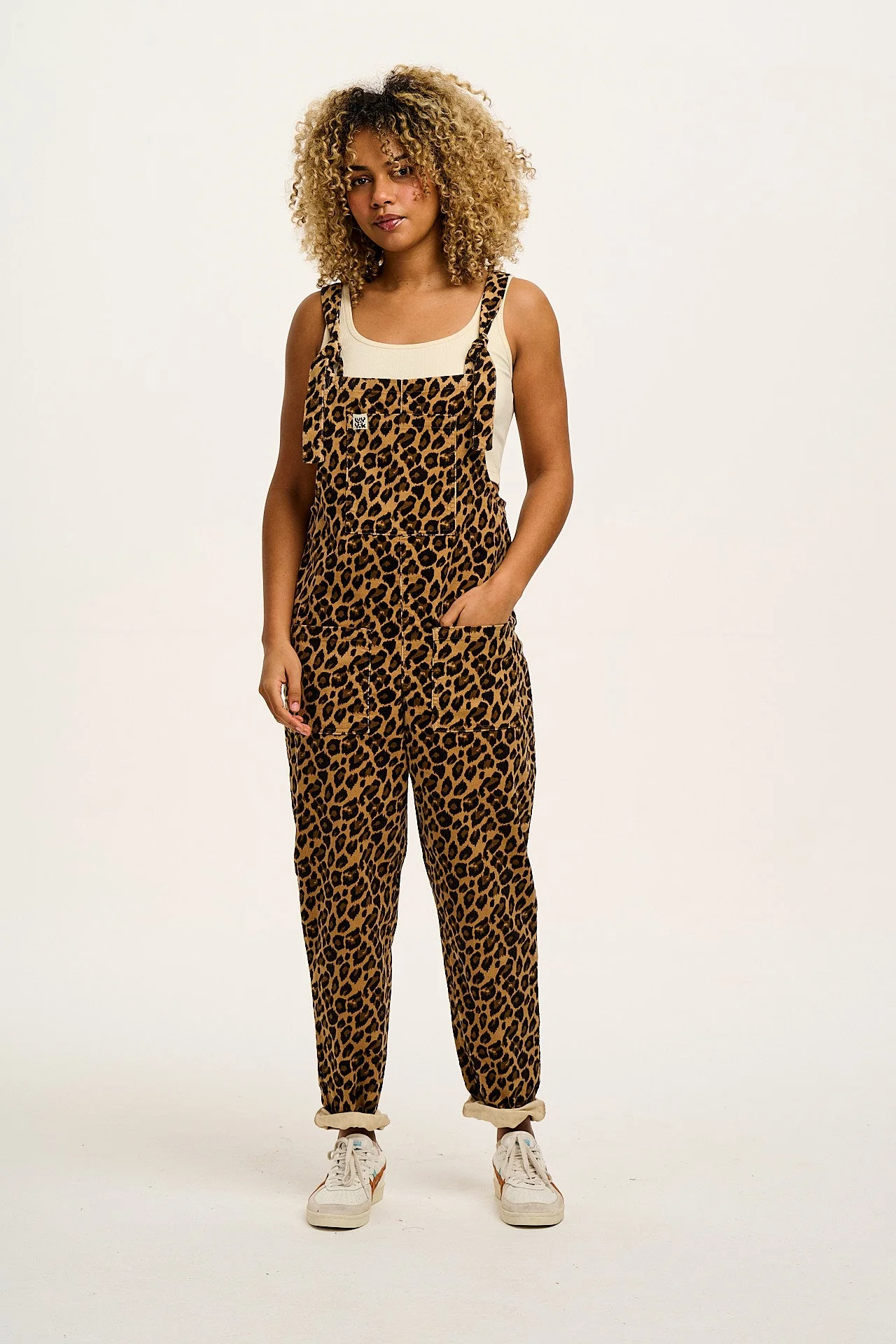 Original - Corduroy Dungarees in Leopard Print - Image 4