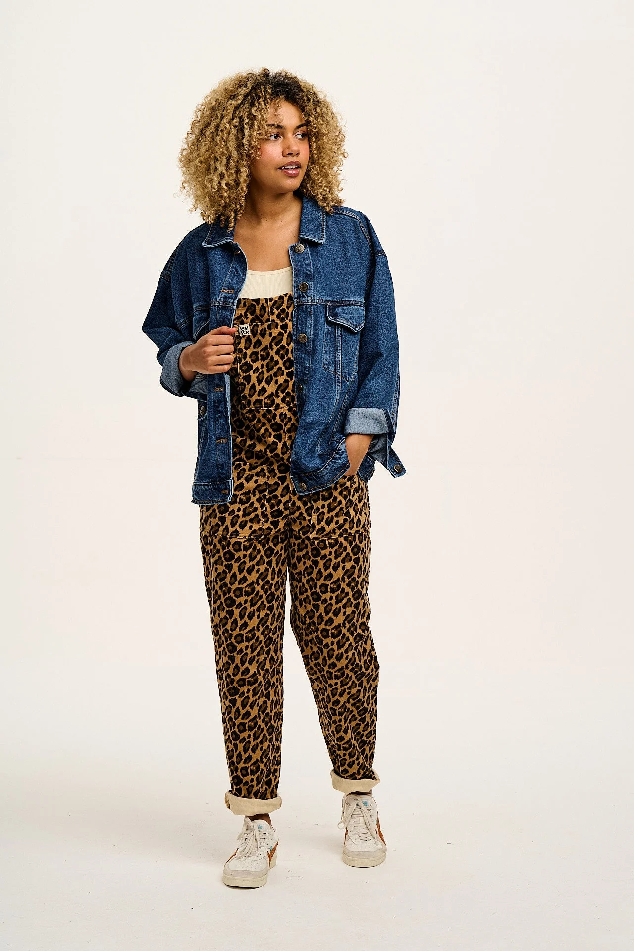 Original - Corduroy Dungarees in Leopard Print - Image 7