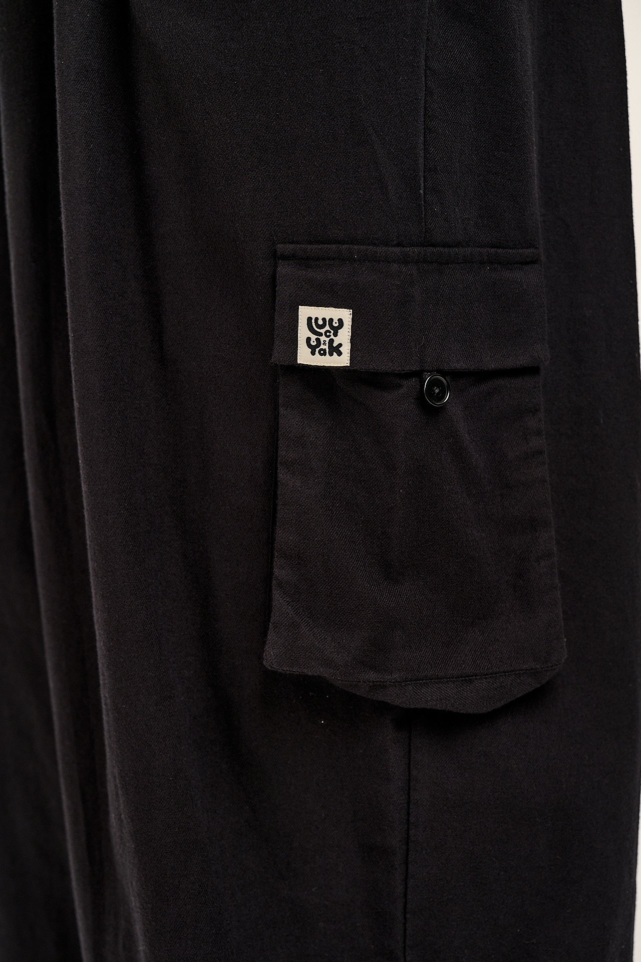 Rumi - Brushed Cotton Balloon Trousers in Black - Image 3