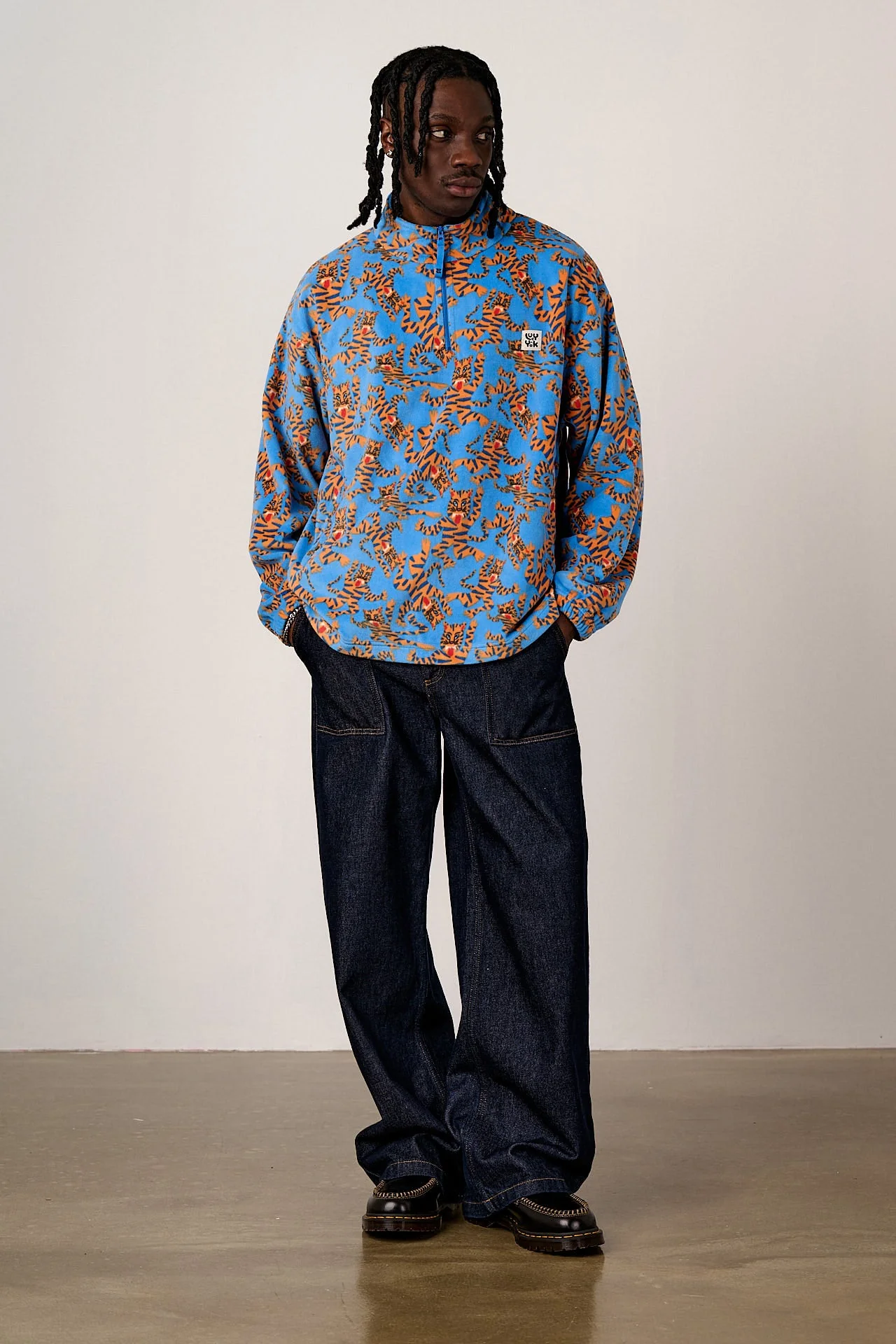 Sammy - Lightweight Polar Fleece in Blue Tiger - Image 6