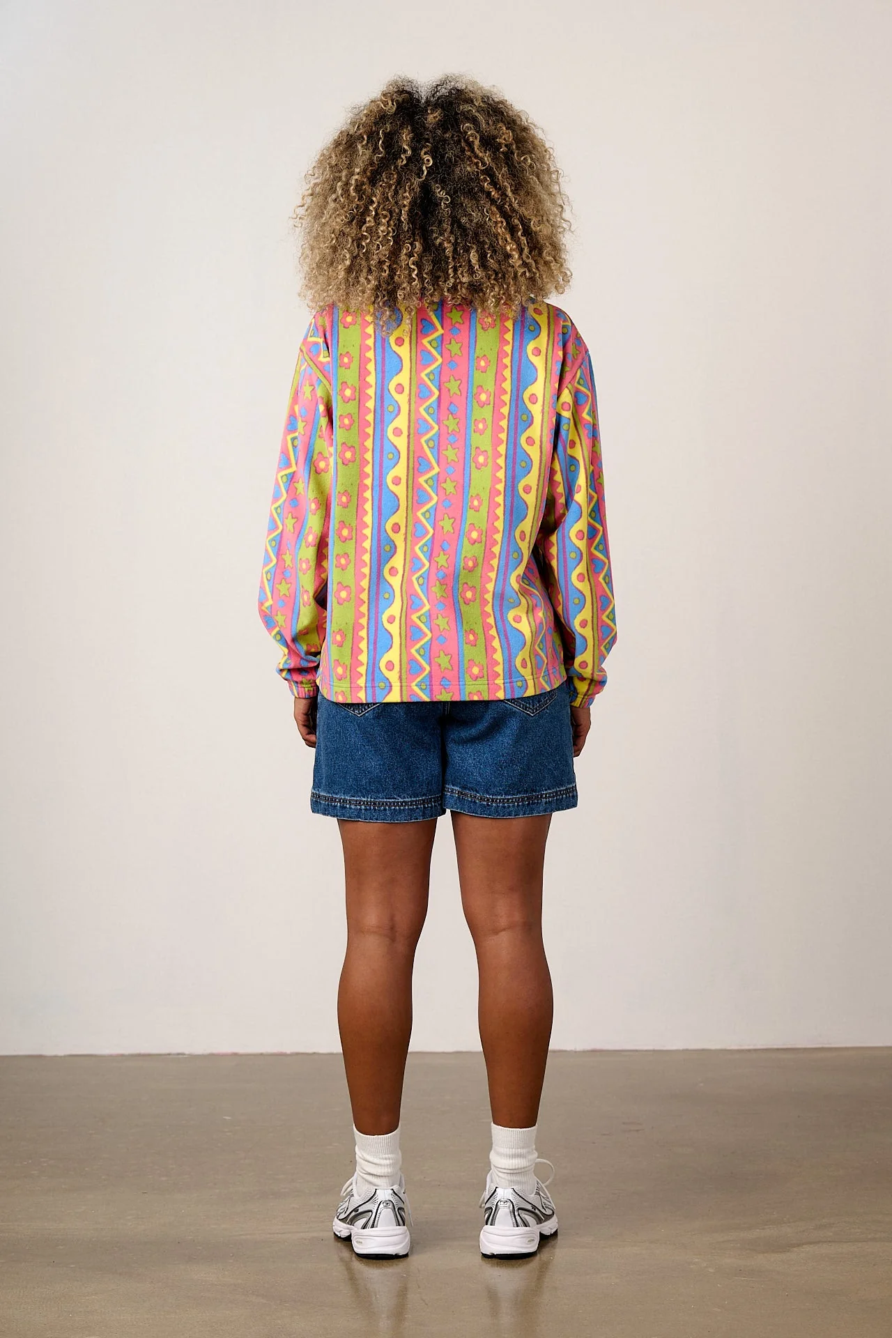 Sammy - Lightweight Polar Fleece in Groovy Stripe - Image 9