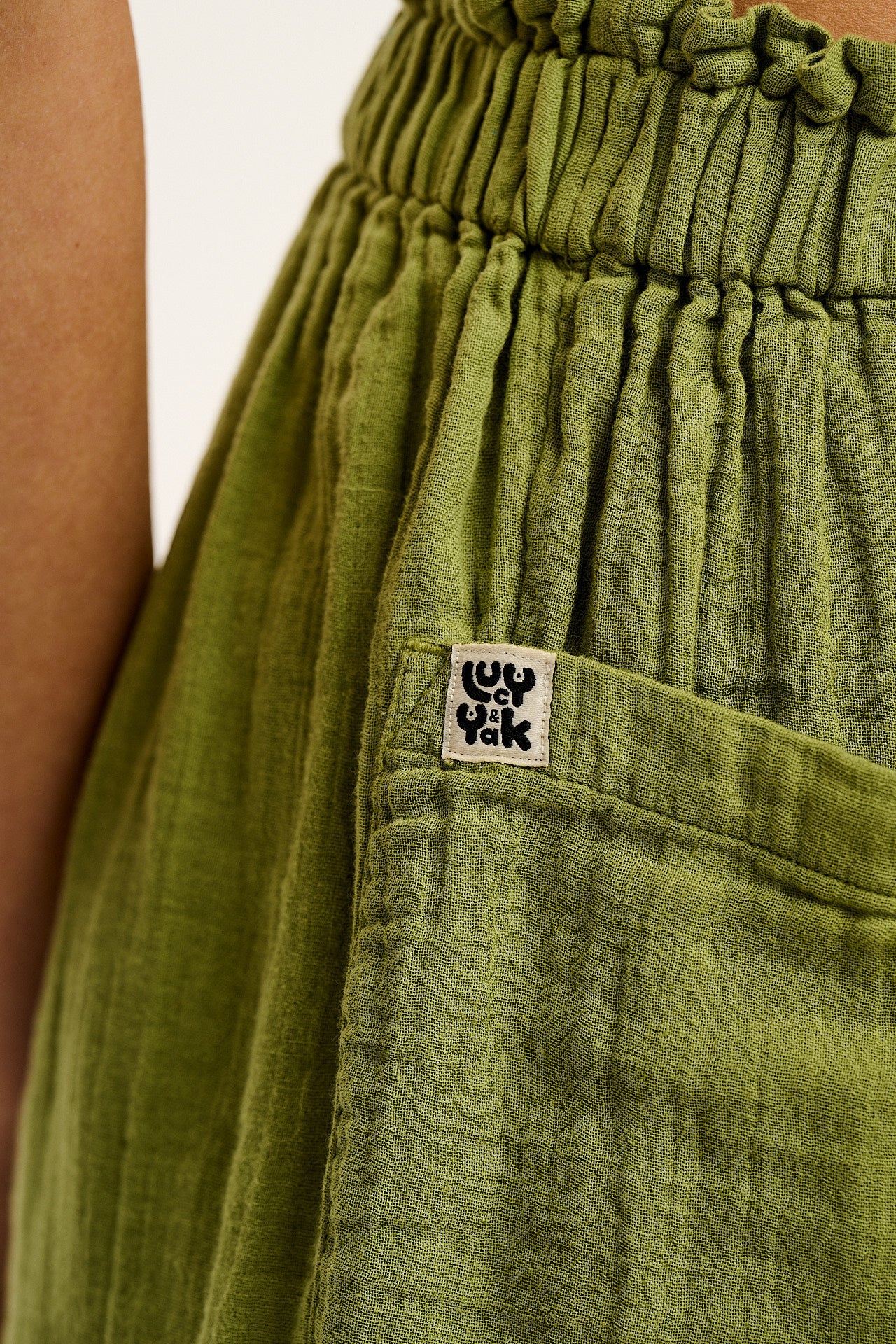 Sierra - Cotton Shorts in Herb Garden Green - Image 9