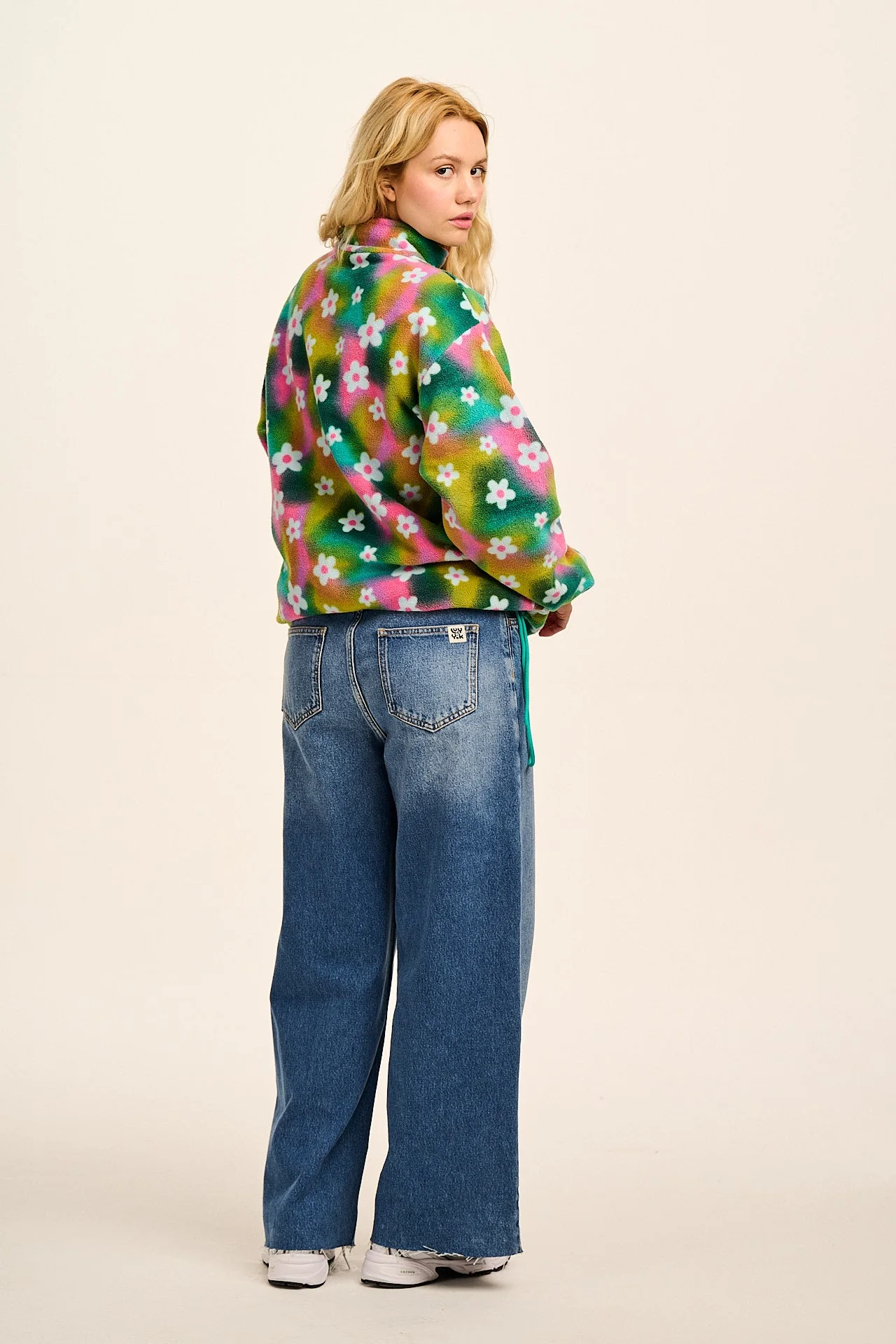 Stevie - Soft Polar Fleece in Tie Dye Daisy Lu - Image 4