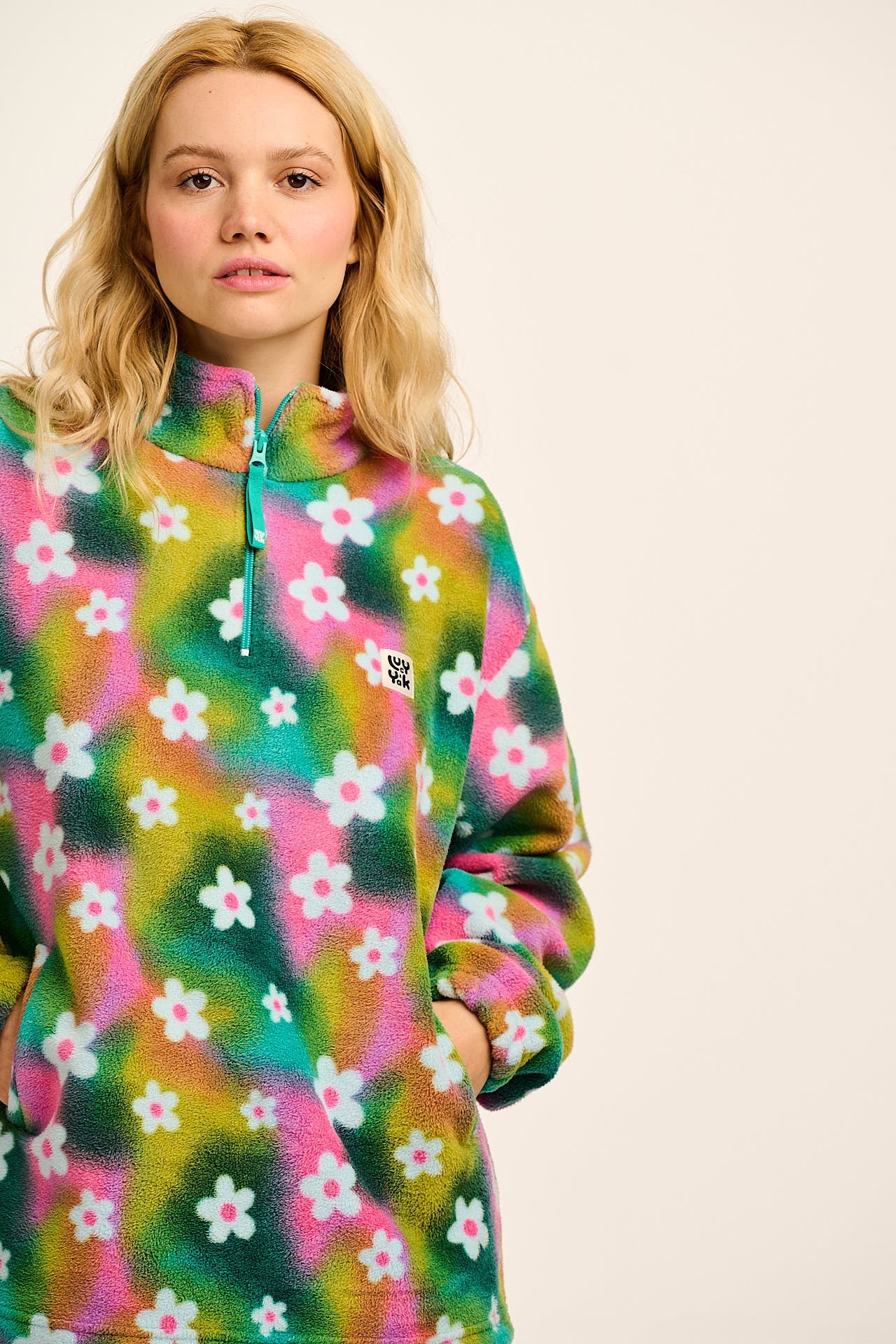 Stevie - Soft Polar Fleece in Tie Dye Daisy Lu - Image 8